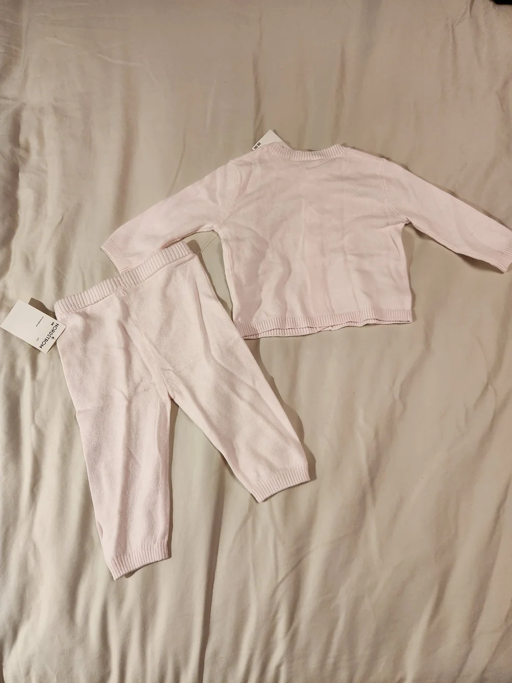 Nordstrom Light Pink Knit Pajama Set for Baby